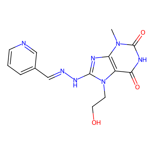 C14H15N7O3 structure