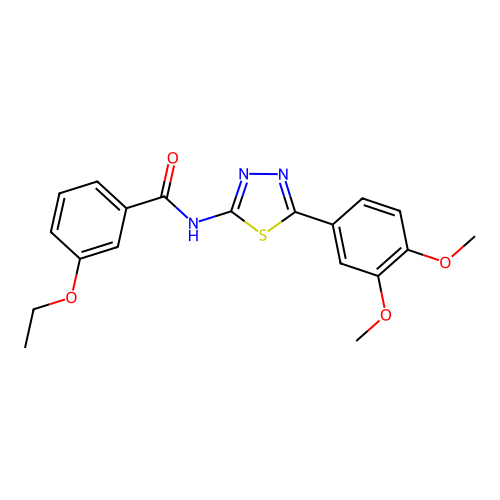 N-(5-(3,4-dimethoxyphenyl)-1,3,4-thiadiazol-2-yl)-3-ethoxybenzamide structure