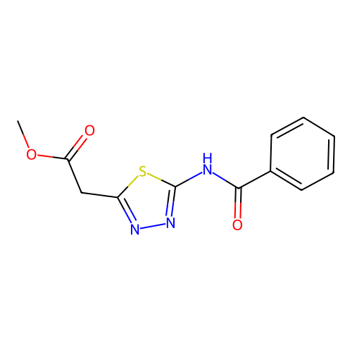 Methyl 2-(5-benzamido-1,3,4-thiadiazol-2-yl)acetate structure