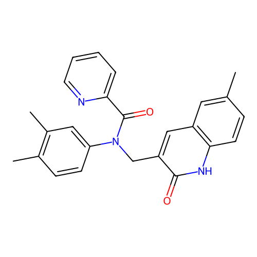 N-(3,4-dimethylphenyl)-N-((2-hydroxy-6-methylquinolin-3-yl)methyl)picolinamide structure
