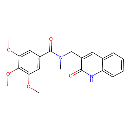 3,4,5-trimethoxy-N-methyl-N-[(2-oxo-1H-quinolin-3-yl)methyl]benzamide structure