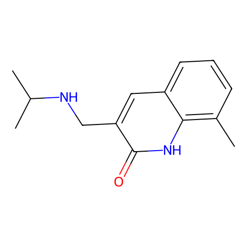 8-methyl-3-[(propan-2-ylamino)methyl]quinolin-2(1H)-one structure