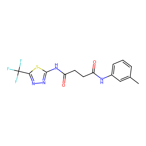 N-m-Tolyl-N'-(5-trifluoromethyl-[1,3,4]thiadiazol-2-yl)-succinamide structure