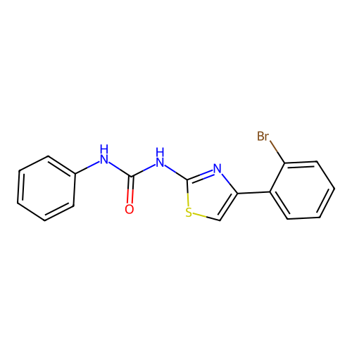 1-[(2E)-4-(2-bromophenyl)-1,3-thiazol-2(3H)-ylidene]-3-phenylurea structure