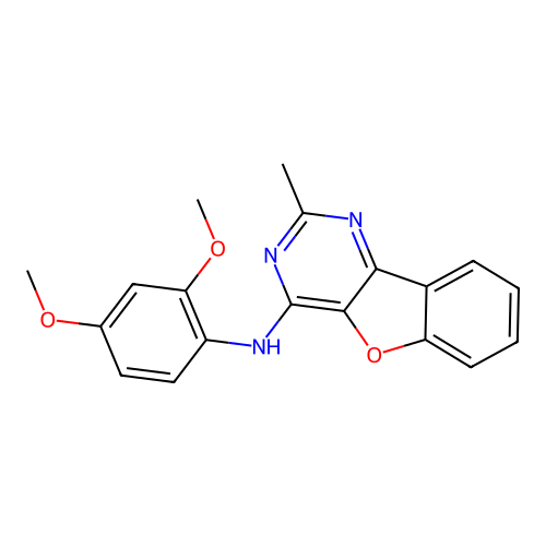 2,4-dimethoxy-N-[(4E)-2-methyl[1]benzofuro[3,2-d]pyrimidin-4(3H)-ylidene]aniline structure