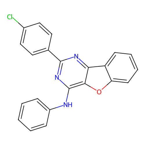 N-[(4Z)-2-(4-chlorophenyl)[1]benzofuro[3,2-d]pyrimidin-4(3H)-ylidene]aniline structure