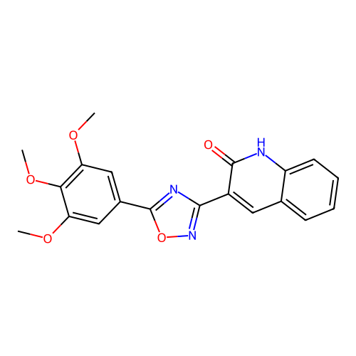 3-(5-(3,4,5-Trimethoxyphenyl)-1,2,4-oxadiazol-3-yl)quinolin-2-ol structure