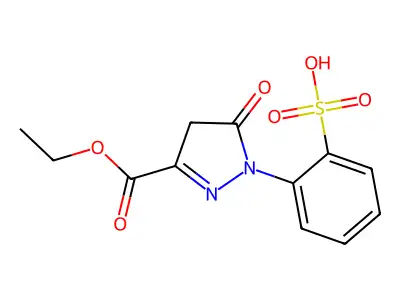 3-Ethyl 4,5-dihydro-5-oxo-1-(2-sulphophenyl)-1H-pyrazole-3-carboxylate structure