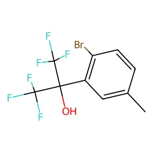 2-(2-Bromo-5-methylphenyl)-1,1,1,3,3,3-hexafluoropropan-2-ol structure