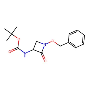 tert-butyl N-(2-oxo-1-phenylmethoxyazetidin-3-yl)carbamate structure