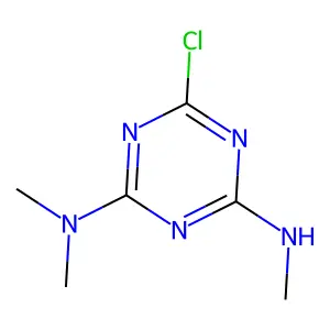 6-chloro-N2,N2,N4-trimethyl-1,3,5-triazine-2,4-diamine structure