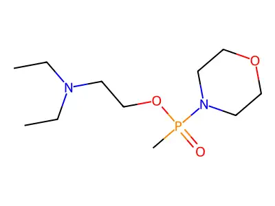 Phosphinic acid, methyl-4-morpholinyl-, 2-(diethylamino)ethyl ester structure