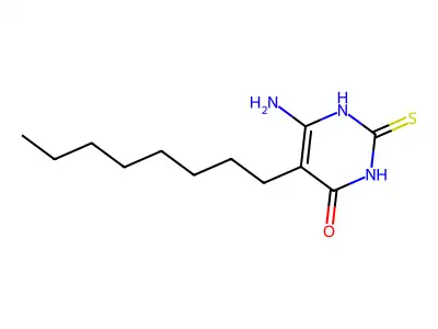 6-Amino-2,3-dihydro-5-octyl-2-thioxo-1H-pyrimidin-4-one structure