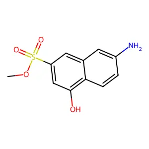 Methyl 7-amino-4-hydroxynaphthalene-2-sulphonate structure