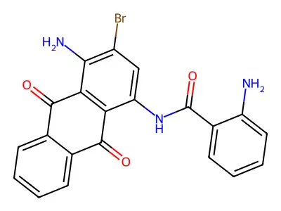 2-Amino-N-(4-amino-3-bromo-9,10-dihydro-9,10-dioxo-1-anthryl)benzamide structure
