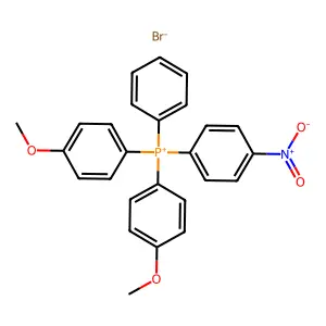 Bis(4-methoxyphenyl)(4-nitrophenyl)phenylphosphonium bromide structure