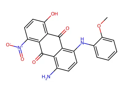 9,10-Anthracenedione, 1-amino-5-hydroxy-4-((2-methoxyphenyl)amino)-8-nitro- structure