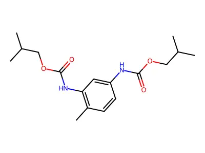 Carbamic acid, N,N'-(4-methyl-1,3-phenylene)bis-, C,C'-bis(2-methylpropyl) ester structure