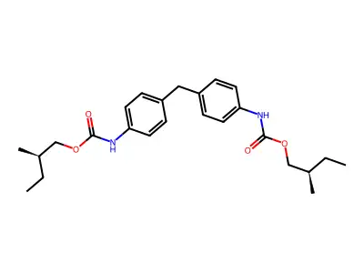 Bis(2-methylbutyl) (methylenedi-4,1-phenylene)biscarbamate structure