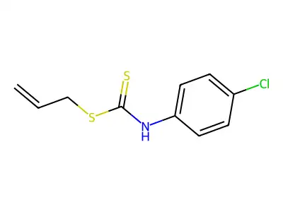 Carbamodithioic acid, (4-chlorophenyl)-, 2-propenyl ester structure