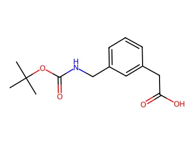3-((((1,1-Dimethylethoxy)carbonyl)amino)methyl)benzeneacetic acid structure