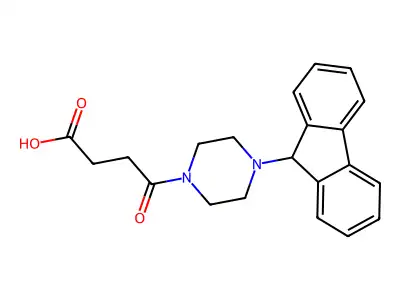 4-[4-(9H-fluoren-9-yl)piperazin-1-yl]-4-oxobutanoic acid structure