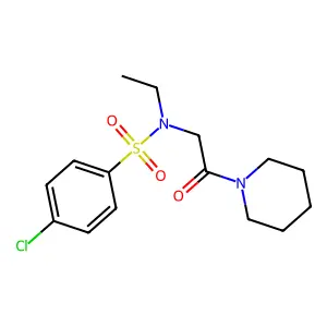 4-chloro-N-ethyl-N-[2-oxo-2-(piperidin-1-yl)ethyl]benzenesulfonamide structure