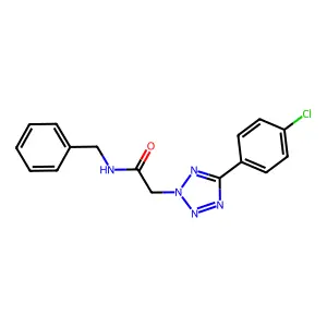 N-benzyl-2-[5-(4-chlorophenyl)tetrazol-2-yl]acetamide structure