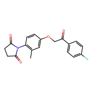 1-[4-[2-(4-Fluorophenyl)-2-oxoethoxy]-2-methylphenyl]pyrrolidine-2,5-dione structure