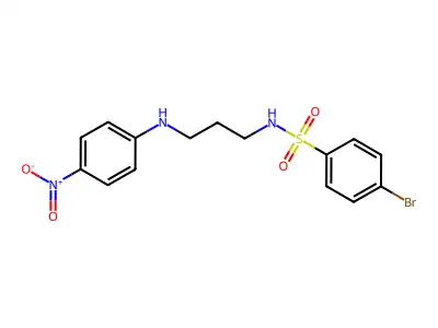 4-bromo-N-[3-(4-nitroanilino)propyl]benzenesulfonamide structure