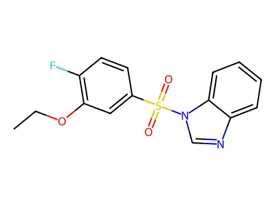 1-((3-ethoxy-4-fluorophenyl)sulfonyl)-1H-benzo[d]imidazole structure