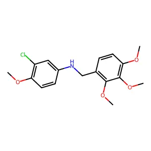 3-chloro-4-methoxy-N-(2,3,4-trimethoxybenzyl)aniline structure