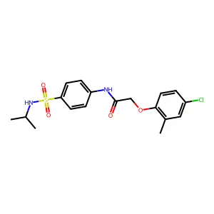 2-(4-chloro-2-methylphenoxy)-N-{4-[(isopropylamino)sulfonyl]phenyl}acetamide structure