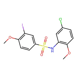 N-(5-chloro-2-methoxyphenyl)-3-iodo-4-methoxybenzenesulfonamide structure