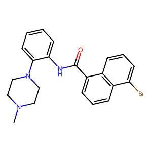 5-bromo-N-[2-(4-methylpiperazin-1-yl)phenyl]naphthalene-1-carboxamide structure