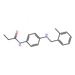 N-{4-[(2-methylbenzyl)amino]phenyl}propanamide structure