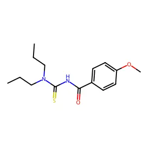 N-(dipropylcarbamothioyl)-4-methoxybenzamide structure