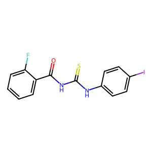 2-fluoro-N-[(4-iodophenyl)carbamothioyl]benzamide structure