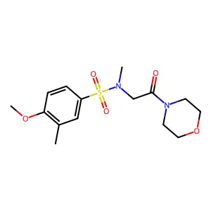 4-methoxy-N,3-dimethyl-N-(2-morpholin-4-yl-2-oxoethyl)benzenesulfonamide structure