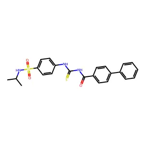 4-phenyl-N-[[4-(propan-2-ylsulfamoyl)phenyl]carbamothioyl]benzamide structure