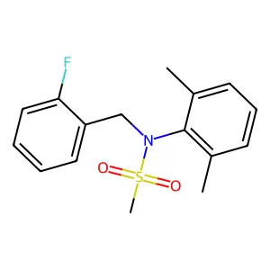 N-(2,6-dimethylphenyl)-N-(2-fluorobenzyl)methanesulfonamide structure