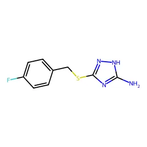3-[(4-fluorobenzyl)thio]-1H-1,2,4-triazol-5-amine structure
