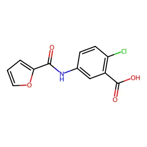 2-Chloro-5-[(furan-2-ylcarbonyl)amino]benzoic acid structure