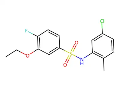 N-(5-chloro-2-methylphenyl)-3-ethoxy-4-fluorobenzenesulfonamide structure