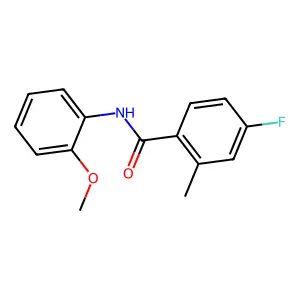 4-fluoro-N-(2-methoxyphenyl)-2-methylbenzamide structure