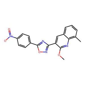 3-(2-Methoxy-8-methylquinolin-3-yl)-5-(4-nitrophenyl)-1,2,4-oxadiazole structure
