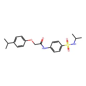 N-{4-[(isopropylamino)sulfonyl]phenyl}-2-(4-isopropylphenoxy)acetamide structure