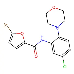 5-bromo-N-(5-chloro-2-morpholin-4-ylphenyl)furan-2-carboxamide structure