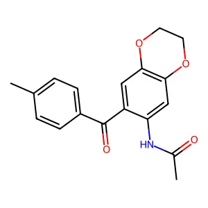 N-(7-(4-Methylbenzoyl)-2,3-dihydrobenzo[b][1,4]dioxin-6-yl)acetamide structure