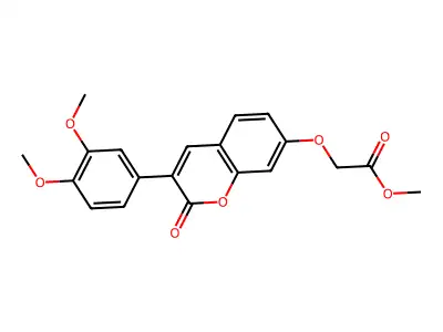 methyl 2-{[3-(3,4-dimethoxyphenyl)-2-oxo-2H-chromen-7-yl]oxy}acetate structure